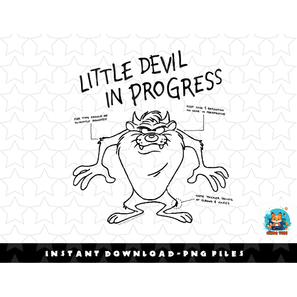 Looney Tunes Taz Little Devil In Progress png, sublimation, digital download.jpg