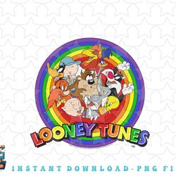 looney tunes pride group shot rainbow logo png, sublimation, digital download