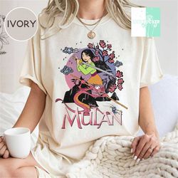 disney mulan and mushu collage portrait logo comfort colors t-shirt, magic kingdom shirt, disneyland family matching tee