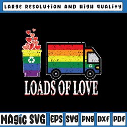 gay pride dump truck loads of love rainbow lgbt, lgbt pride month svg, load of love lgbt svg, lgbtq svg, digital