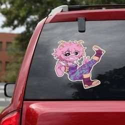 my hero academia sticker, anime sticker, manga decal, ashido mina sticker, my hero academia decal, anime decal
