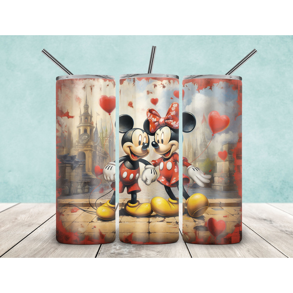 Mickey And Minnie 20oz Skinny Tumbler, Mickey Sublimation, Skinny Tumbler Png, Mickey Tumbler Png, Minnie Tumbler Wrap, Mickey Mouse Png.jpg