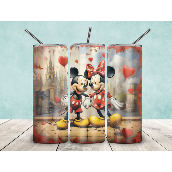 Mickey Tumbler, Mickey Sublimation StraightTapered Wrap Skinny Tumbler,  Mickey Mouse Lost Sublimation Skinny Tumbler