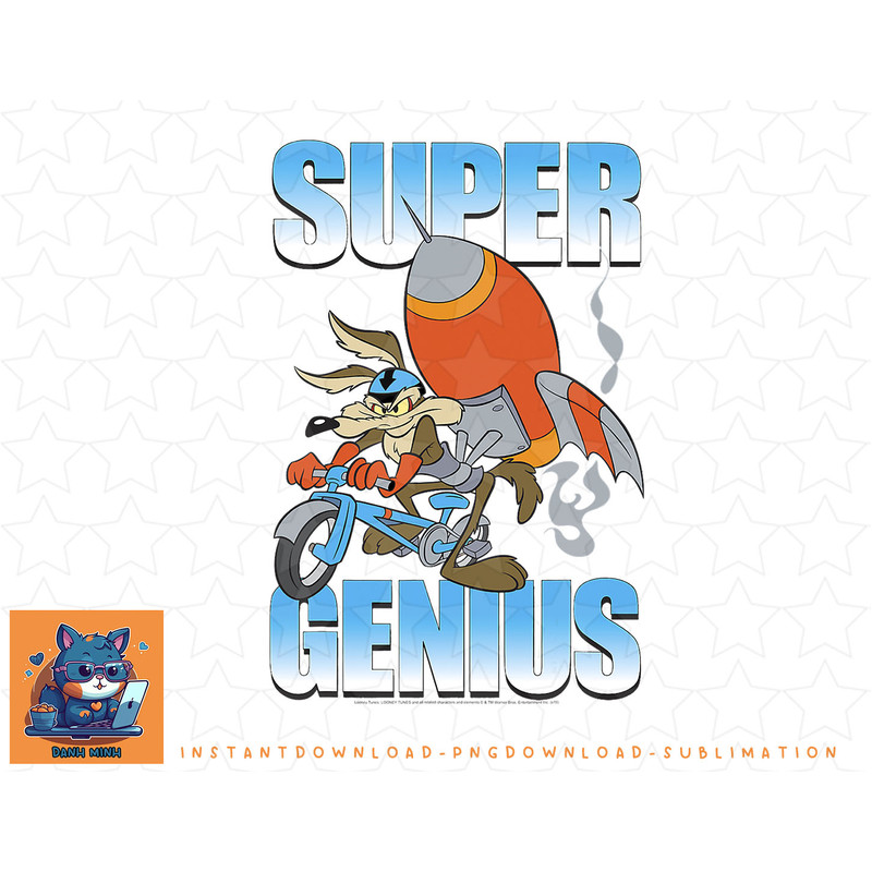 Looney Tunes Wile E. Coyote Super Genius png, sublimation, digital download.jpg