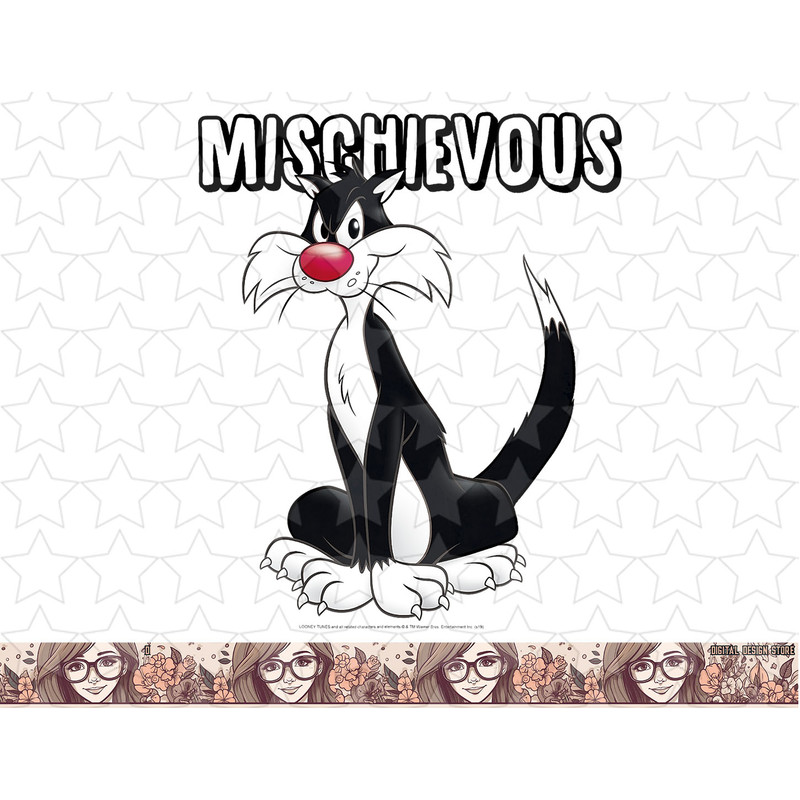 Looney Tunes Sylvester Mischievous Portrait png, sublimation, digital download .jpg