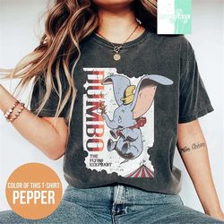 retro disney dumbo comfort colors shirt, dumbo baby elephant shirt, disneyland 2023 shirt, disneyworld shirt, disney fam