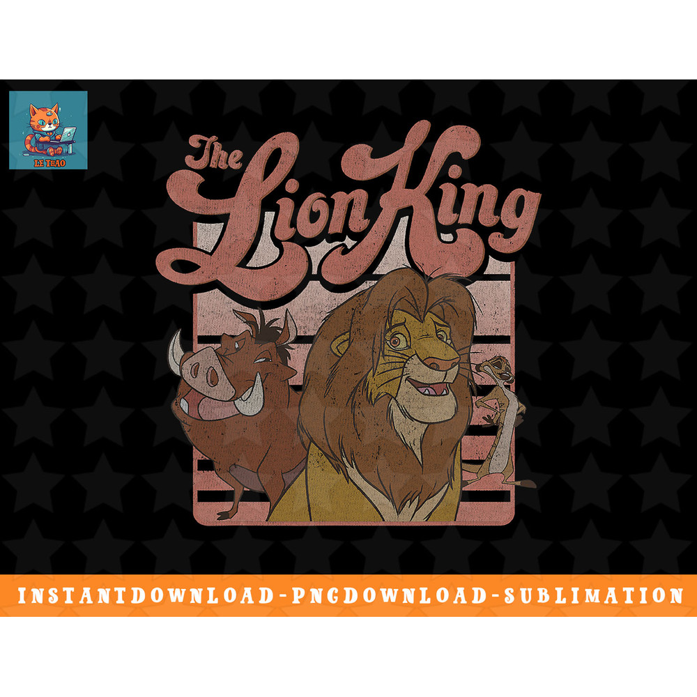 Disney The Lion King Simba Timon Pumbaa Retro png, sublimation, digital download.jpg