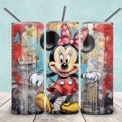 minnie tumbler, minnie sublimation straighttapered wrap skinny tumbler, minnie mouse goonies sublimation skinny tumbler
