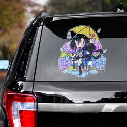 anime decal, my hero academia sticker, anime sticker, asui tsuyu sticker, my hero academia decal, manga decal
