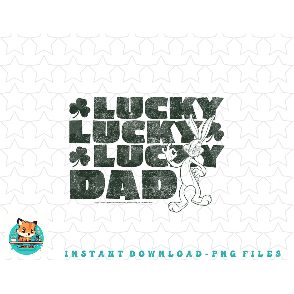 Looney Tunes St. Patricks Day Bugs Bunny Lucky Dad png, sublimation, digital download.jpg