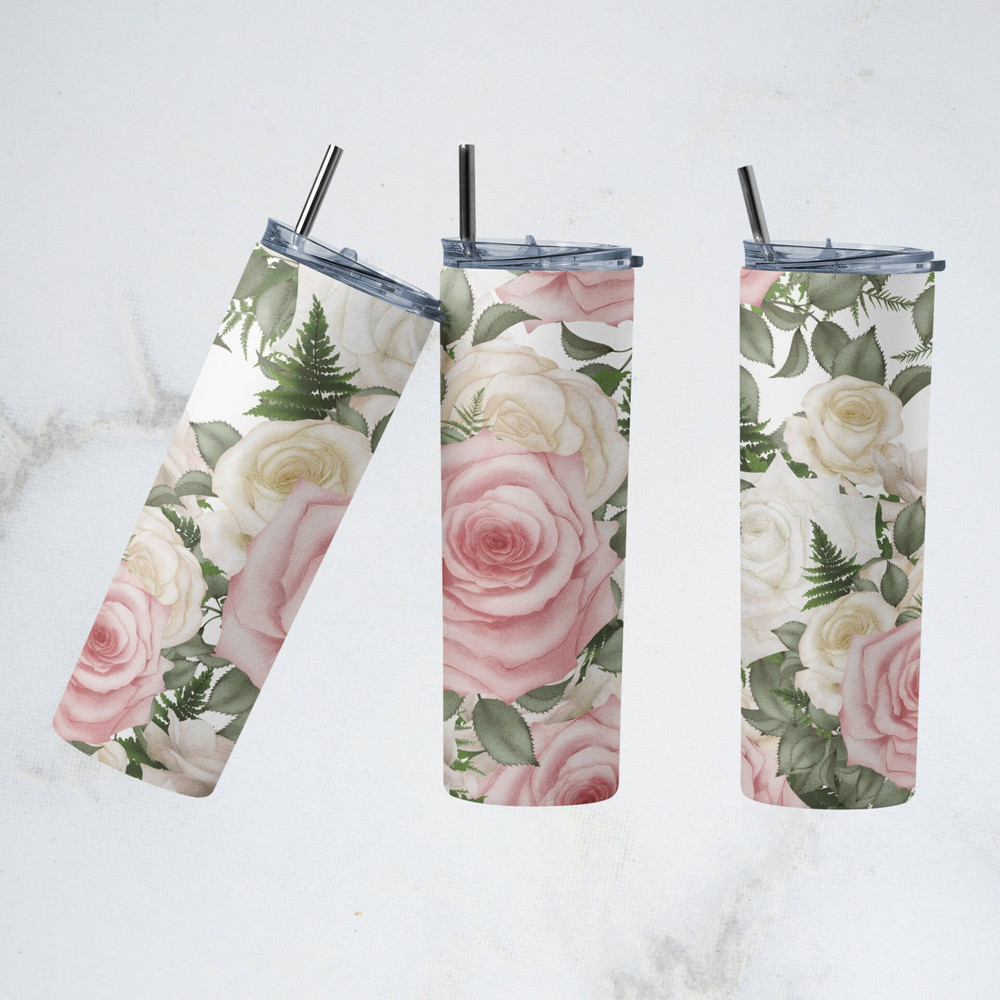 Floral Tumbler, Floral Skinny Tumbler, Fashion Floral Tumbler.png