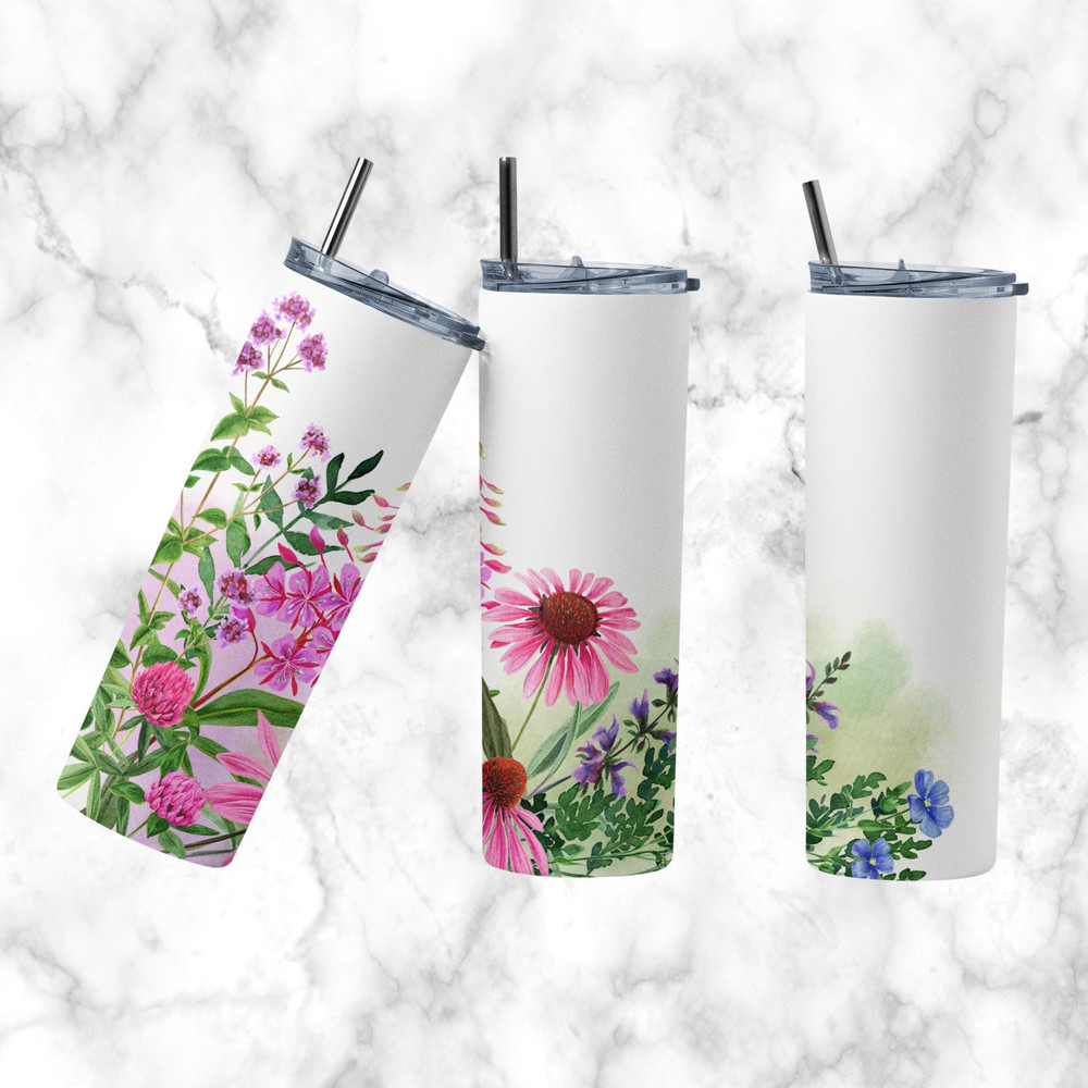 Floral Tumbler, Floral Skinny Tumbler, Floral Apparel Tumbler.png