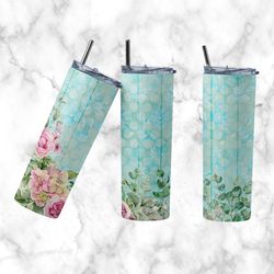 floral tumbler, floral skinny tumbler, floral clothing tumbler