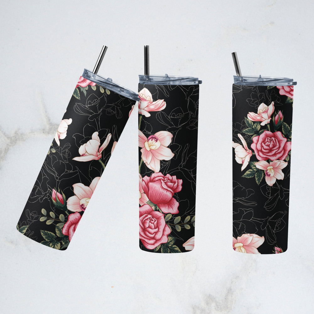 Floral Tumbler, Floral Skinny Tumbler, Floral Symphony Tumbler.png