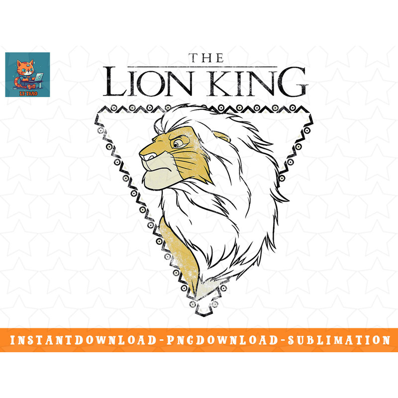 Disney The Lion King Simba Tribal Triangle Pose Distressed png, sublimation, digital download.jpg