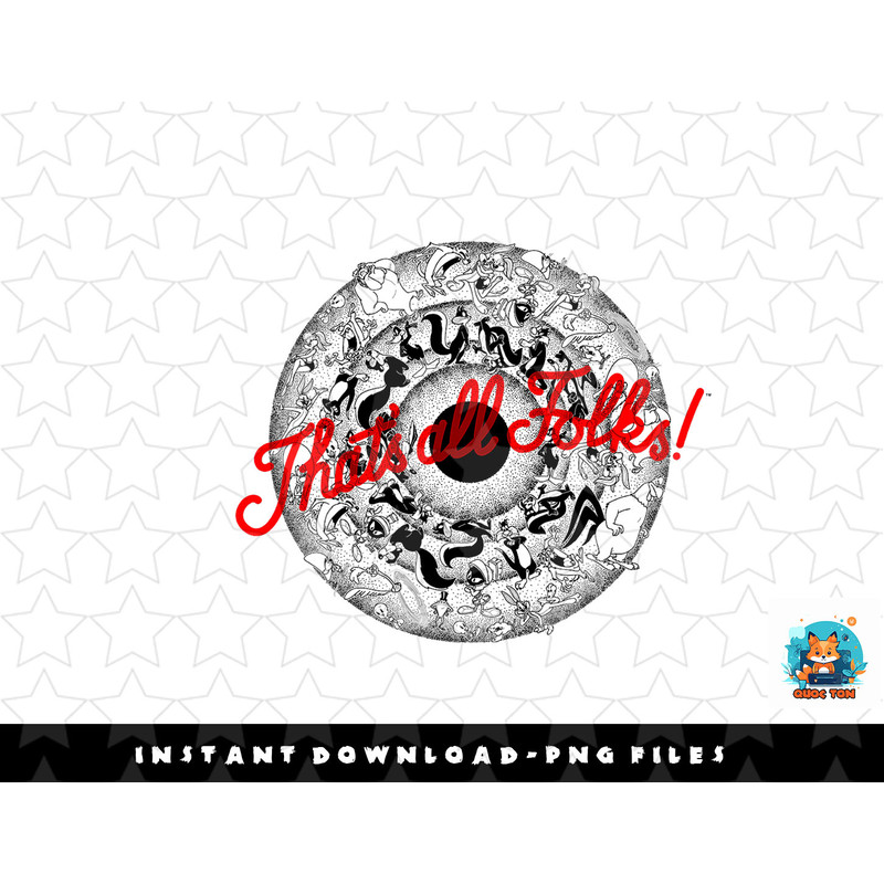 Looney Tunes Thats All Folks Character Fill png, sublimation, digital download.jpg