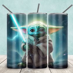 baby yoda tumbler, baby yoda sublimation straighttapered skinny tumbler, baby yoda star wars sublimation skinny tumbler