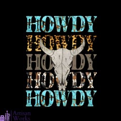 vintage howdy western cowboy bull head png silhouette file