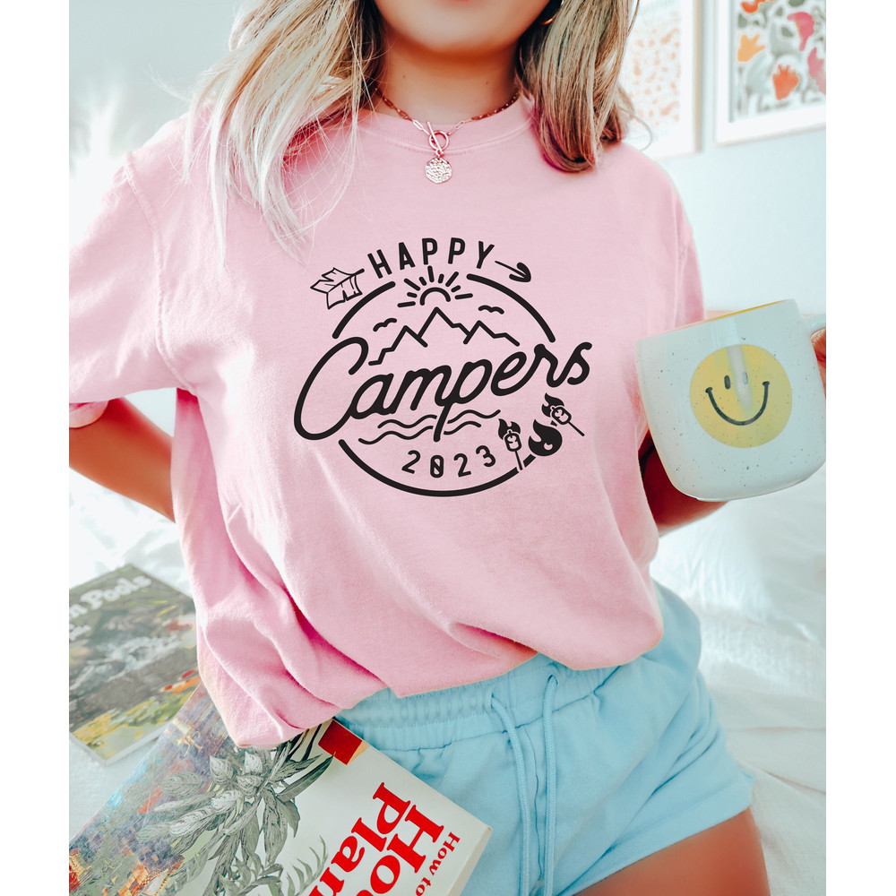 Happy Campers 2023 Shirt, Happy Camping Shirt, Camping Gifts, Nature Lover Gift, Camping Lover, Family Camp Shirts, Matching Travel Tees - 1.jpg