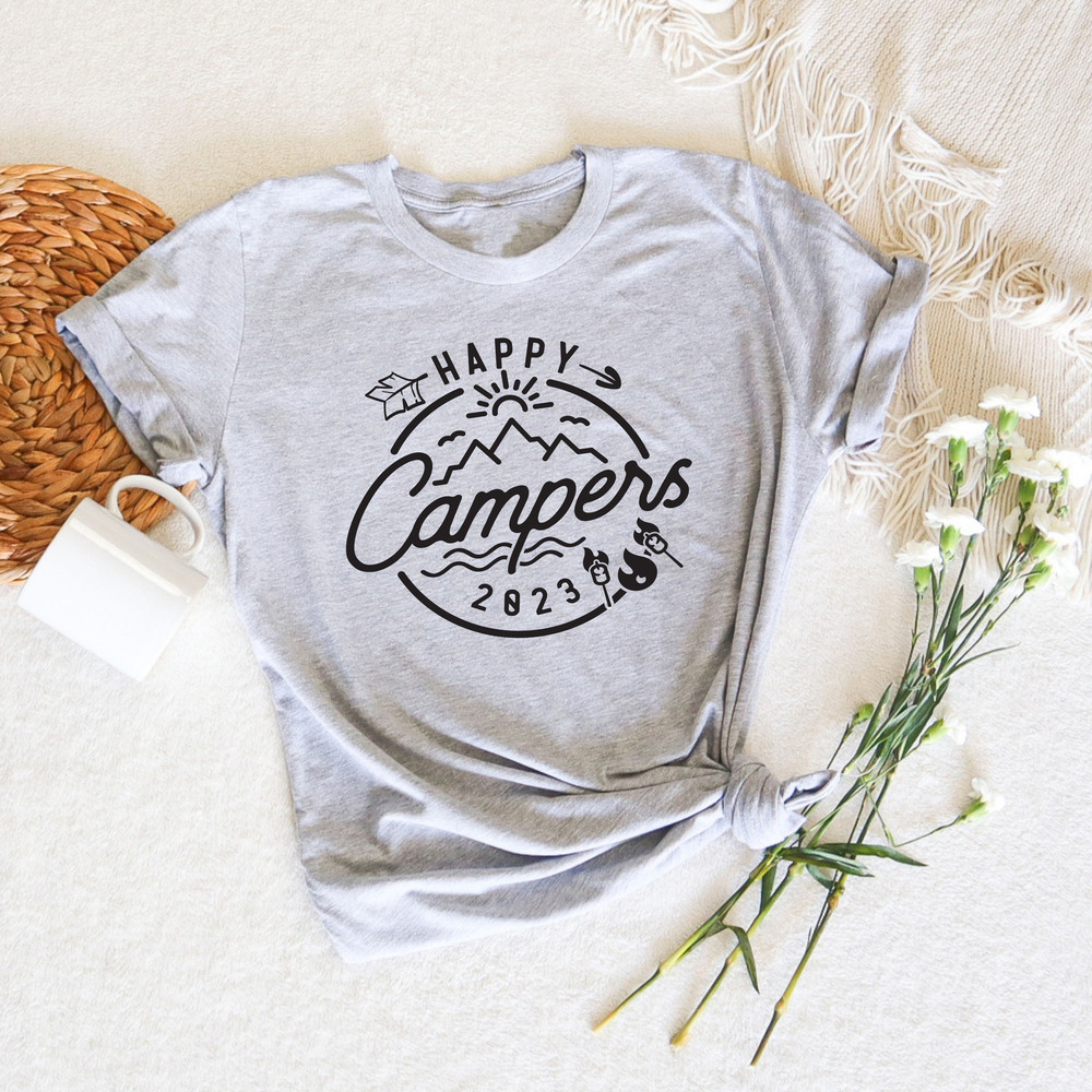 Happy Campers 2023 Shirt, Happy Camping Shirt, Camping Gifts, Nature Lover Gift, Camping Lover, Family Camp Shirts, Matching Travel Tees - 2.jpg