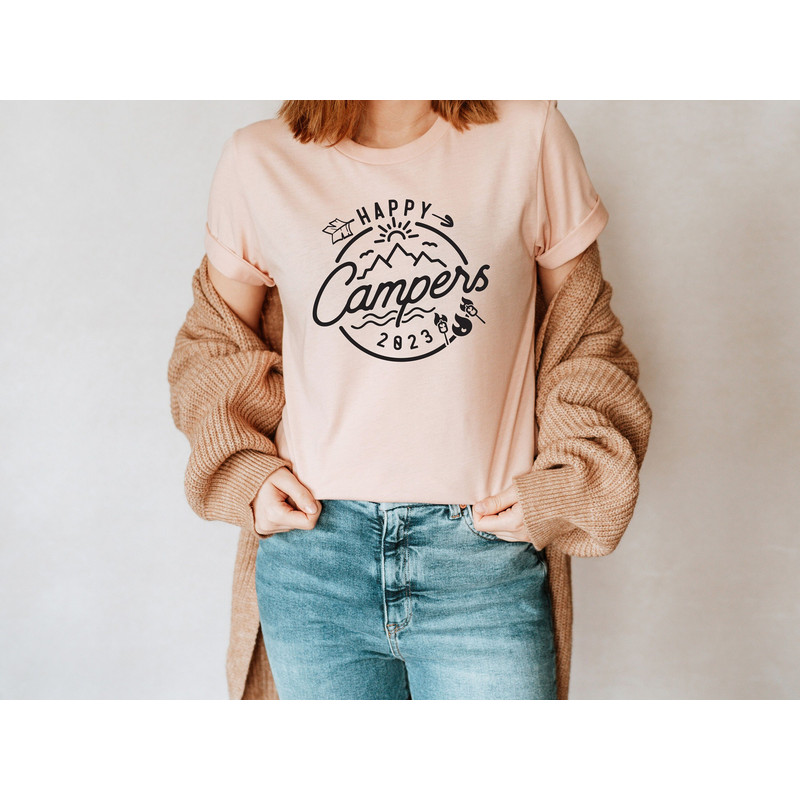 Happy Campers 2023 Shirt, Happy Camping Shirt, Camping Gifts, Nature Lover Gift, Camping Lover, Family Camp Shirts, Matching Travel Tees - 3.jpg