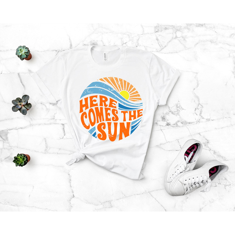 Here Comes The Sun Shirt,Summer Shirt,Vacation Shirt,2022 Beach Shirt,Summer Vacation Shirt,Beach Vacation Shirt,Beach Shirt,Summer Outfit - 2.jpg