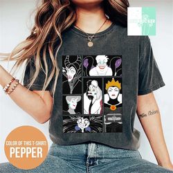funny disney villains female group ursula cruella maleficent evil queen shirt, wdw unisex t-shirt family birthday gift a