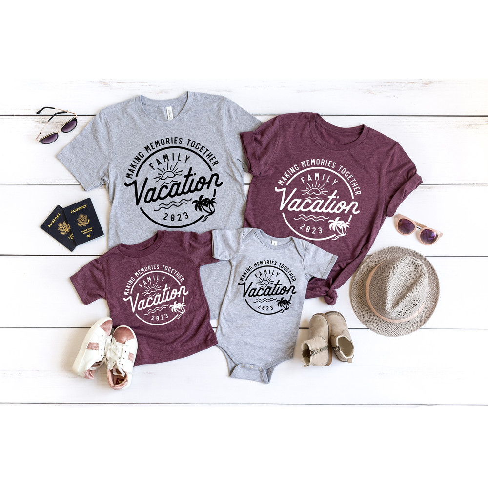 Making Memories Together Family Vacation 2023 Shirt,Custom Family Vacation Shirts,Custom Family Matching Shirt,Family Trip In Progress Shirt - 1.jpg