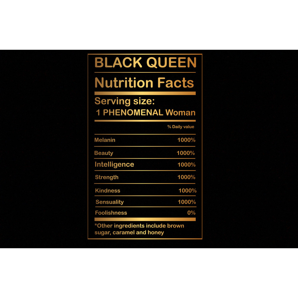 Black Queen Nutritional Facts svg,Black Queen svg, Black girl nutrition facts SVG, melanin svg, Black woman svg, Black Girl Magic, - 1.jpg