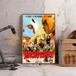 nacho libre poster, movie poster, film poster, wall art, wall decor, prints, home decor, ring of dreams poster