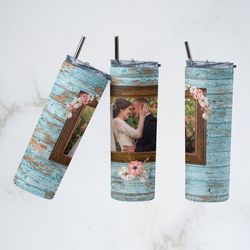 faux wood photo shop tumbler, faux wood photo straight tapered wrap skinnytumbler, wood photo sublimation skinny tumbler
