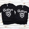 Couple t-shirt mockup Bella Canvas 3001 Heather Black Mock Up Shirts Couple Flat Lay bella canvas mockups - 1.jpg