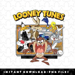 looney tunes tv png, sublimation, digital download