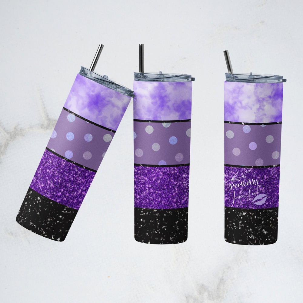 20 oz Skinny Tumbler Perfectly Imperfect glitter Seamless Sublimation Design PNG Instant DIGITAL ONLY.jpg