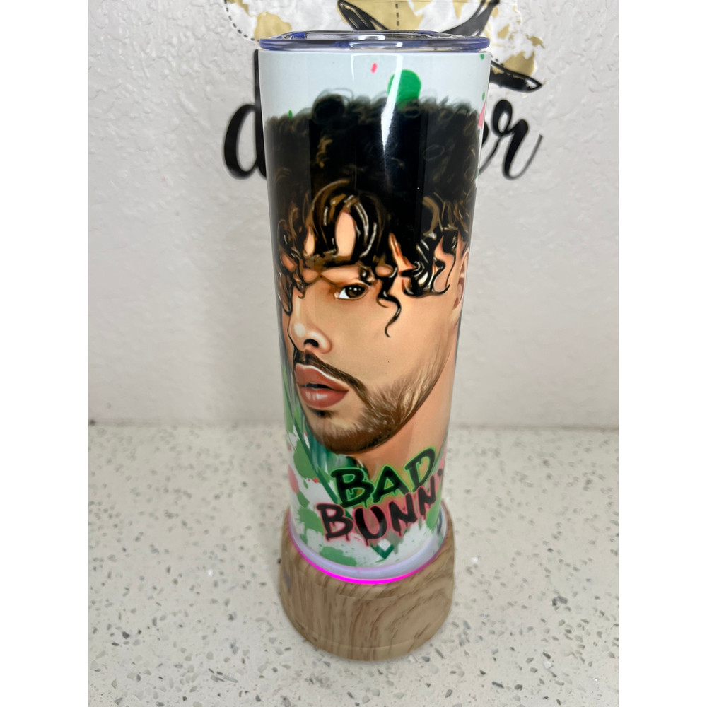 Bad Bunny Tumbler, Bad Bunny Skinny Tumbler.png