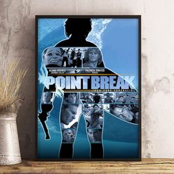 point break poster, movie poster, film poster, wall art, wall decor, prints, home decor, risk rebellion robbery poster