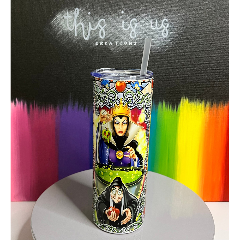 Disney Villains Tumbler, Disney Villains Skinny Tumbler.png
