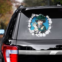 my hero academia sticker, anime sticker, manga decal, midoriya izuku sticker, my hero academia decal, anime decal