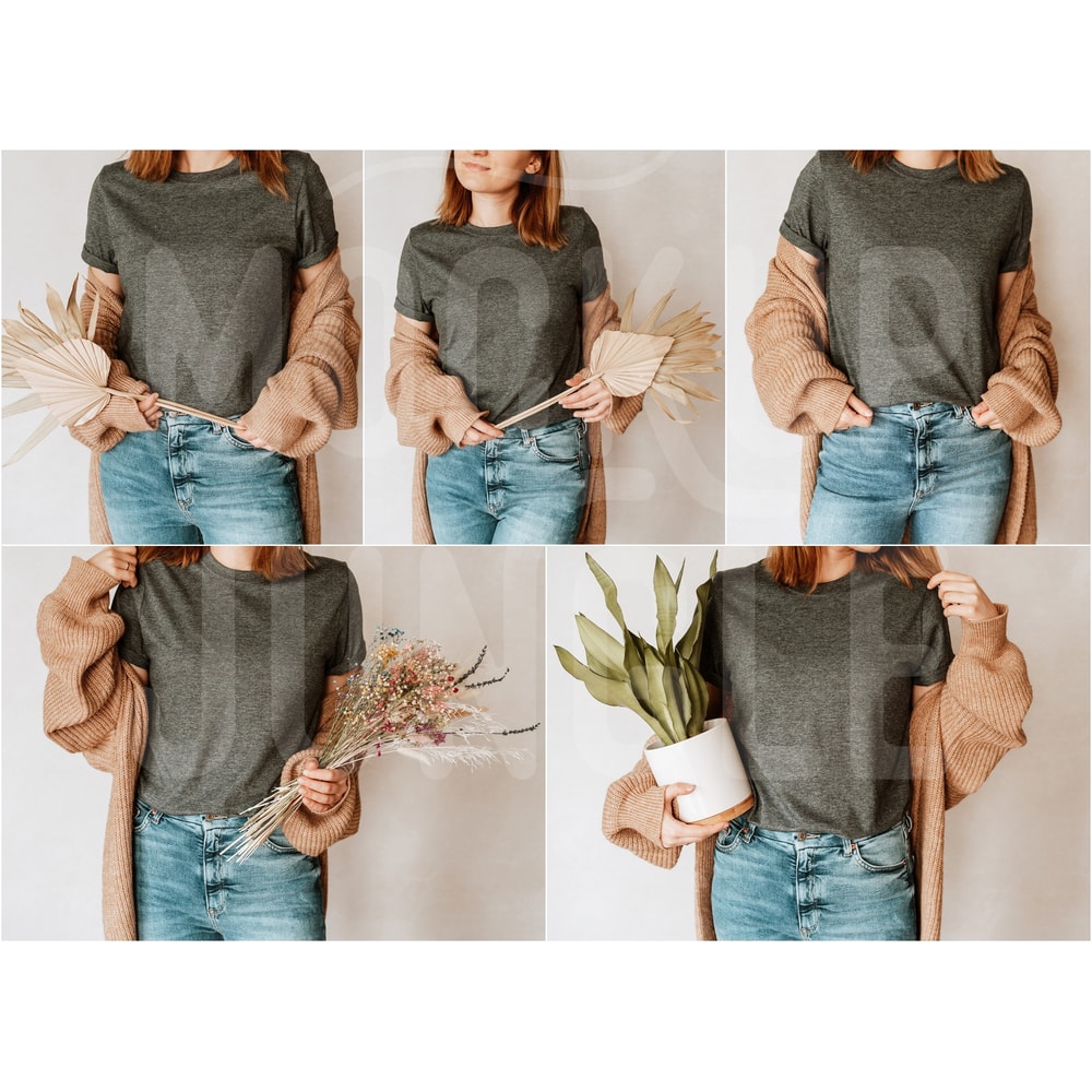 Gildan 64000 Mockup Bundle, Boho Gildan T-shirts Model Mockup, Gildan 64000 Basics Bundle - 5.jpg