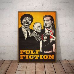 pulp fiction poster, movie poster, film poster, wall art, wall decor, prints, home decor, unforgettable criminal