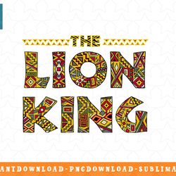 disney the lion king tribal print bold text logo png, sublimation, digital download
