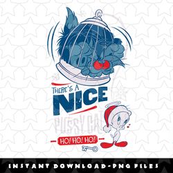 looney tunes tweety and sylvester nice pussy cat png, sublimation, digital download