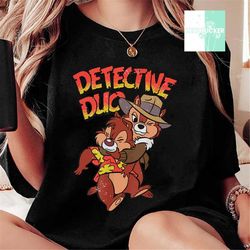 disney retro chip 'n dale rescue rangers detective duo shirt, magic kingdom trip unisex t-shirt family birthday gift adu