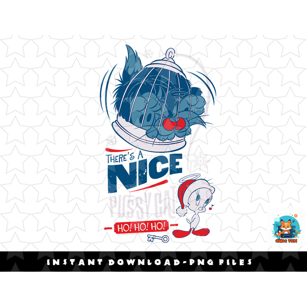 Looney Tunes Tweety and Sylvester Nice Pussy Cat png, sublimation, digital download.jpg