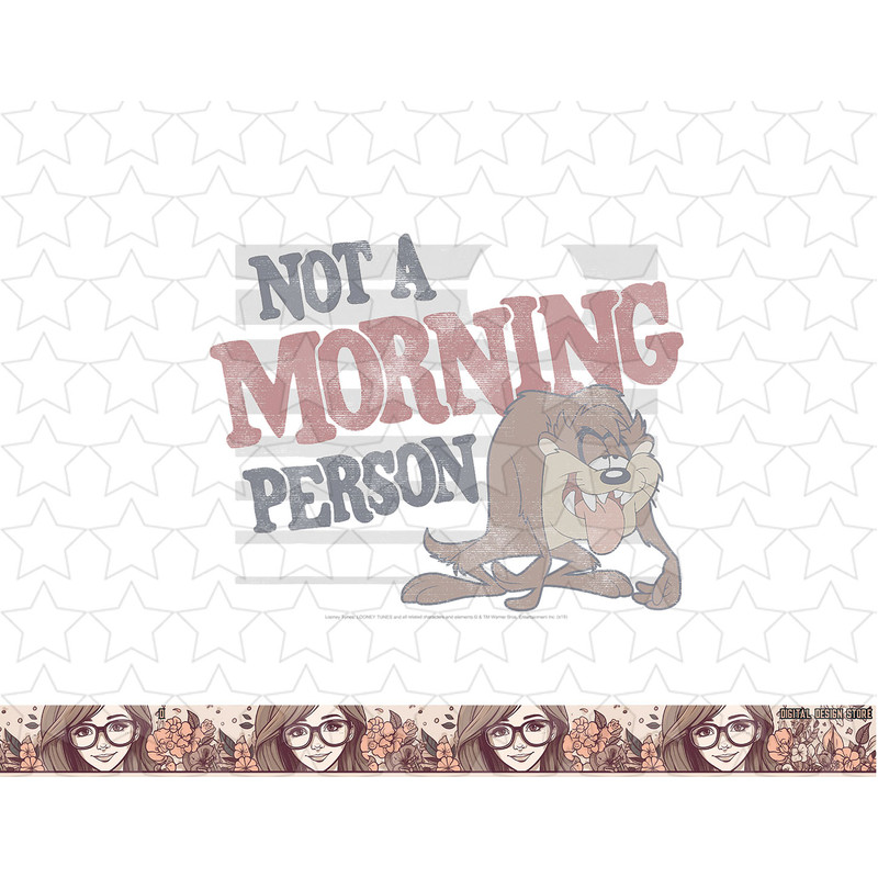 Looney Tunes Taz Not A Morning Person png, sublimation, digital download .jpg