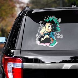 manga decal, anime decal, anime sticker, midoriya izuku sticker, my hero academia decal, my hero academia sticker