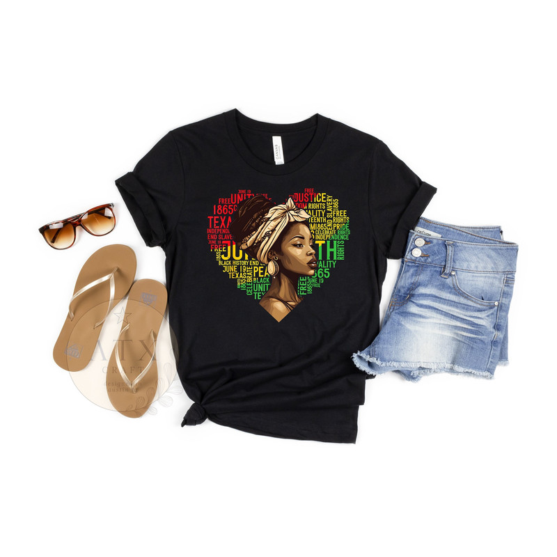 Juneteenth Heart Shirt, Black Owned Shop, Juneteenth Women's Tee, Juneteenth Freeish T-Shirt, Black Culture Shirts, Black Independence Day - 1.jpg