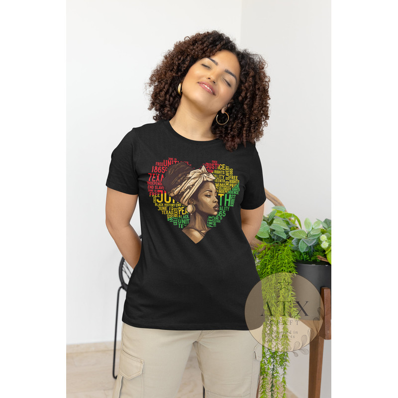 Juneteenth Heart Shirt, Black Owned Shop, Juneteenth Women's Tee, Juneteenth Freeish T-Shirt, Black Culture Shirts, Black Independence Day - 2.jpg