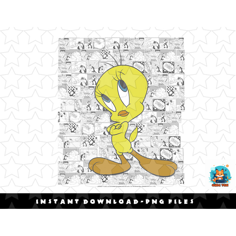 Looney Tunes Tweety Comic Panels png, sublimation, digital download.jpg