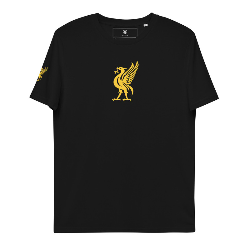 LFC Liverpool FC Black and Gold Unisex organic cotton t-shirt - 5.jpg